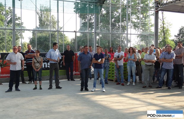 Uczestnicy spotkania w gospodarstwie pp. Janasów