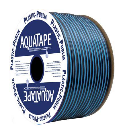 Aquatape (firmy Plastic Puglia) – cienkościenna taśma kroplująca z wbudowanym labiryntem z nacięciami, zapewniająca bardziej ekonomiczne wykorzystanie wody.