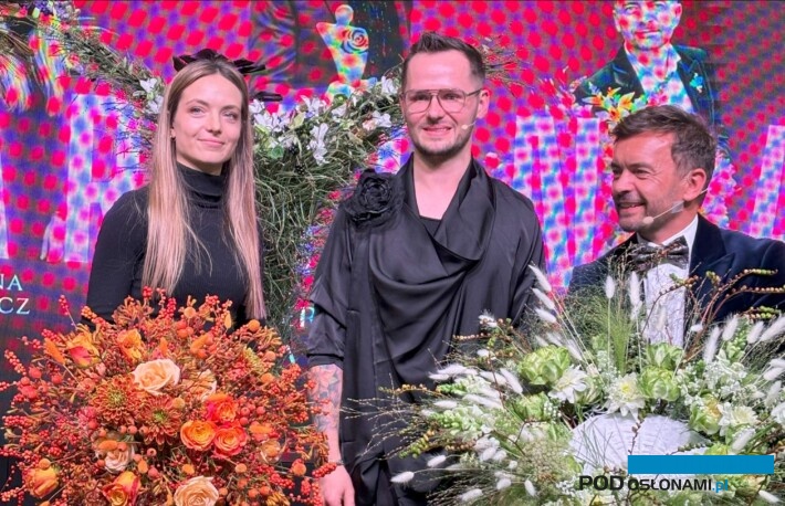 W jednym z pokazów zorganizowanych podczas tegorocznych targów Gardenia wystąili Floryści Roku (od lewej): J. Kiedacz (2022), K. Terka (2023), Z. Dziwulski (2021); fot. A. Cecot